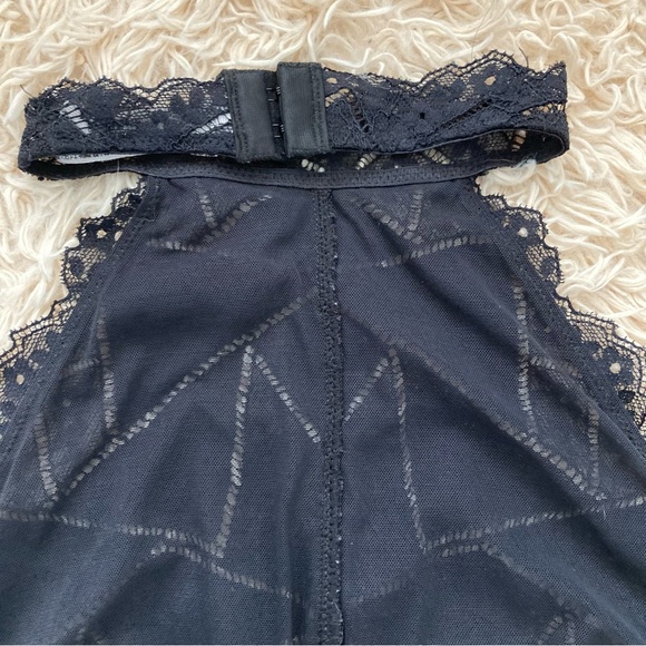 Intimately Free People Black Moonstruck High Neck Halter Bralette - Picture 9 of 12